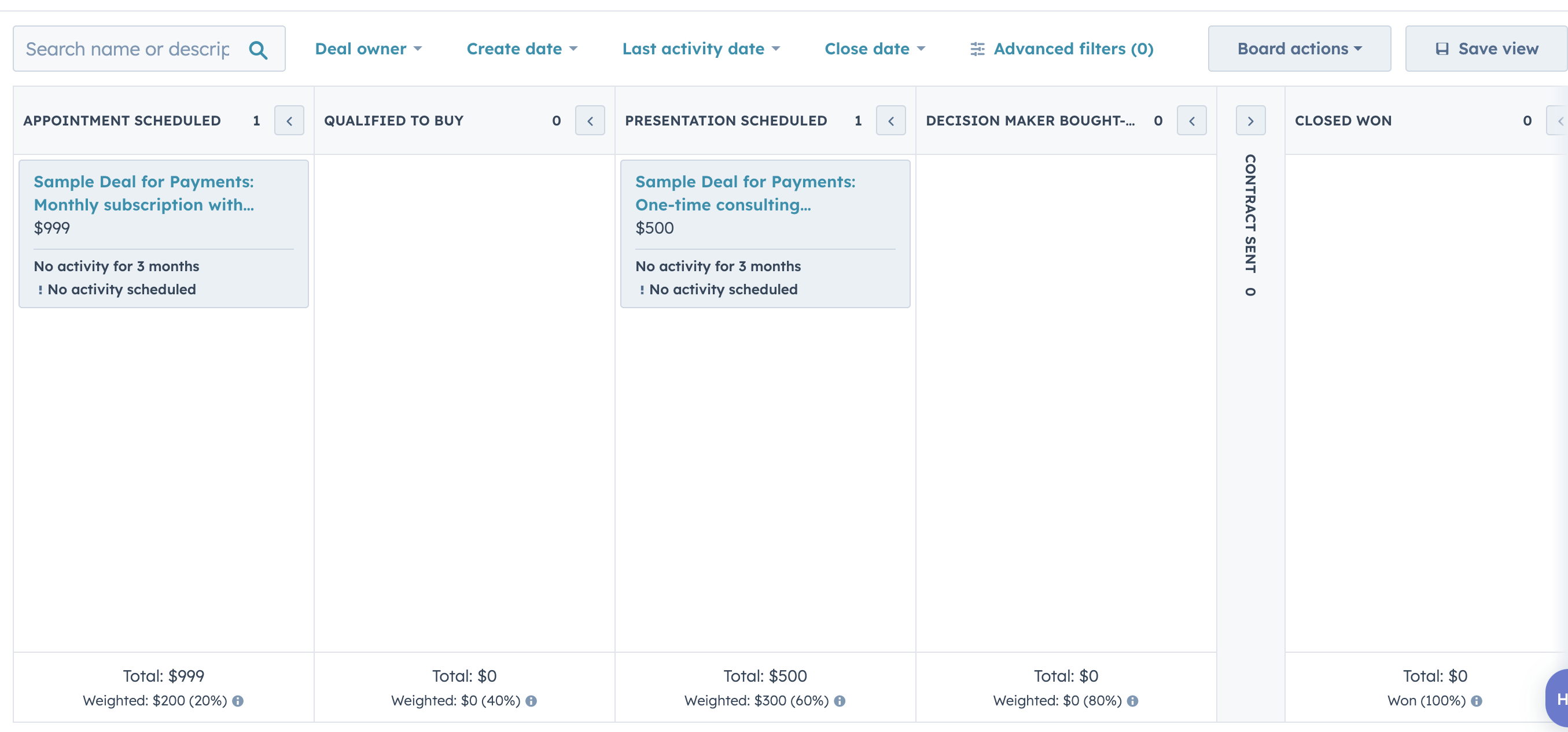 b2b sales pipeline crm