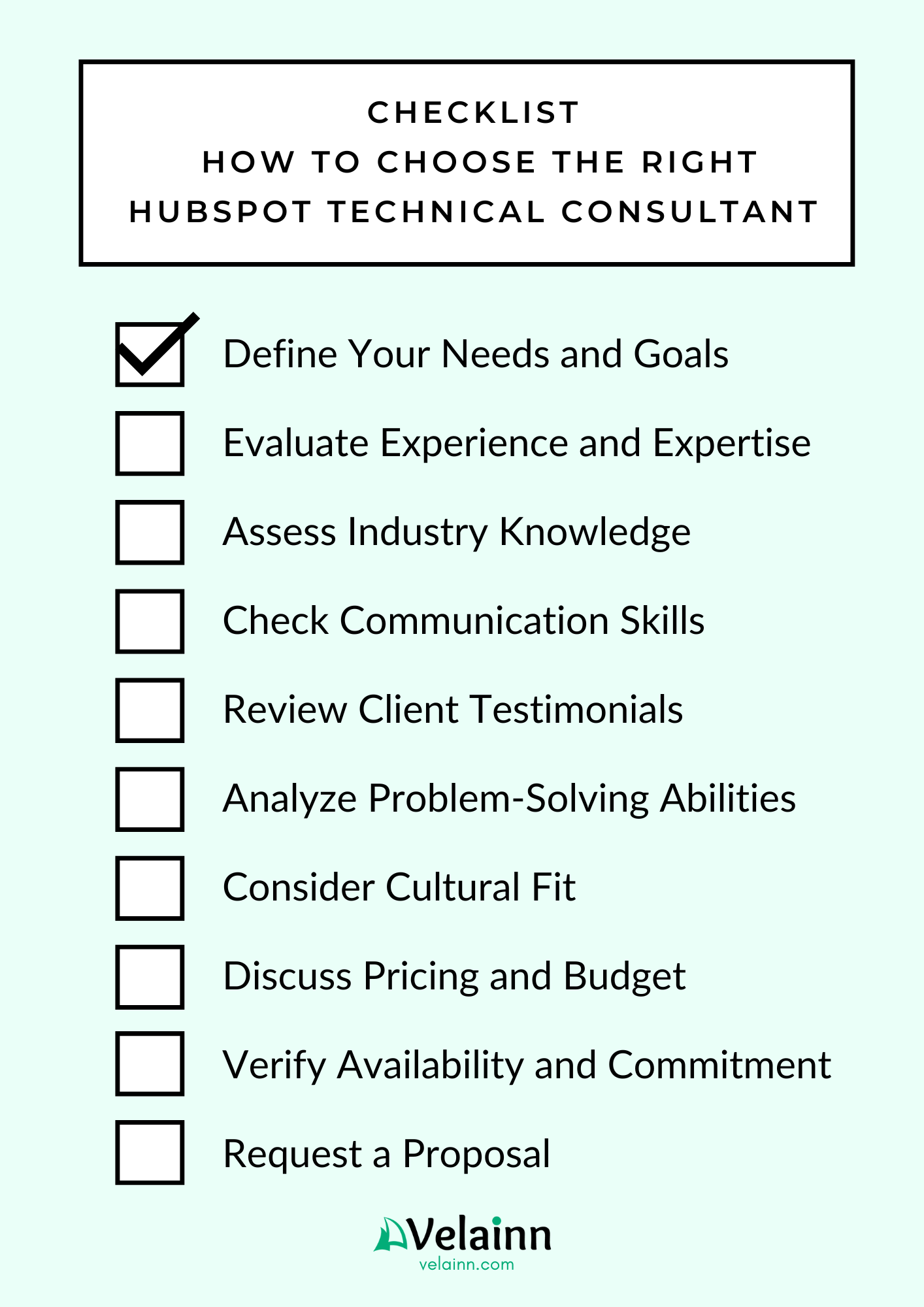 Checklist how to choose the right hubspot technical consultant