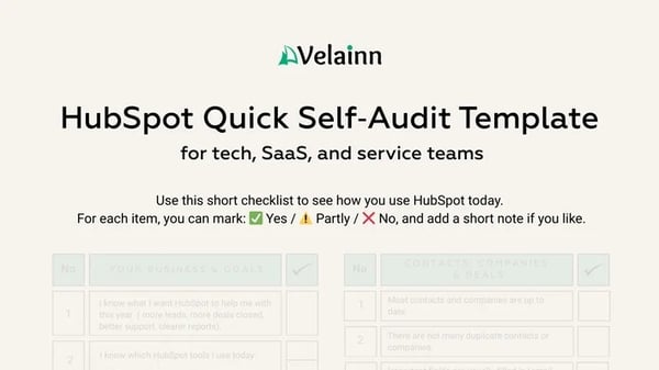 2026_09_13 HubSpot Quick Self‐Audit Template 16_9