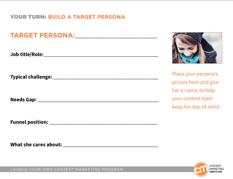 Content Marketing Institute Buyer Persona Template