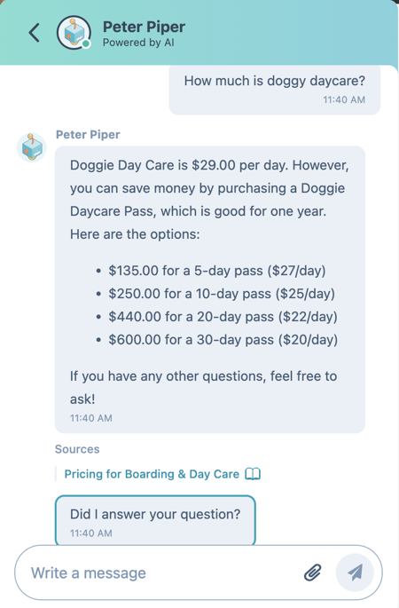 Customer agent can provide with detailed information.