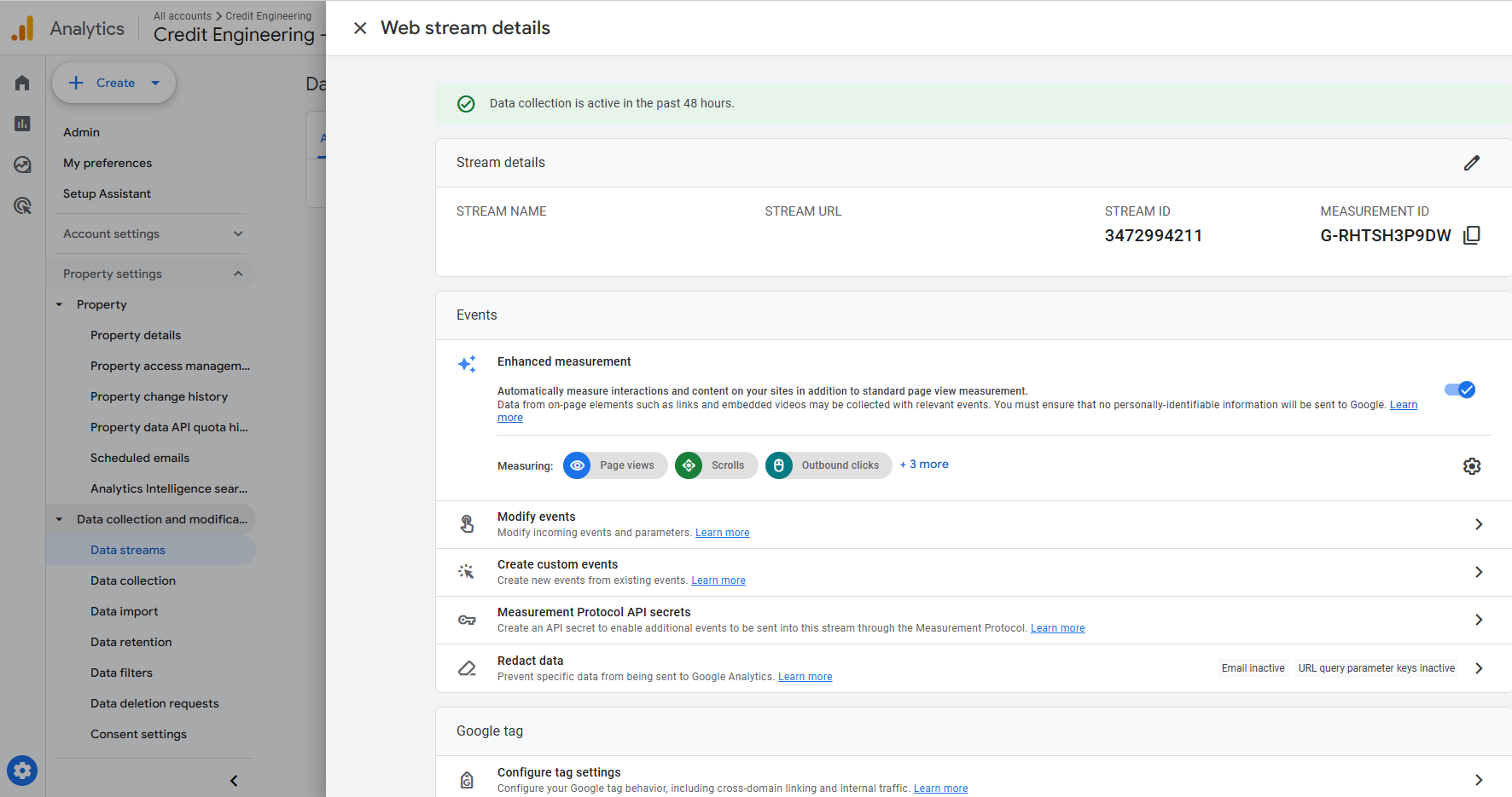 Measurement ID Google Analytics