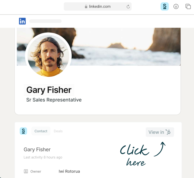 LinkedIn contact in Hubspot